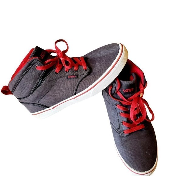 𝅺VANS HI-TOP DARK GREY SNEAKERS. US YOUTH SIZE 5 - Picture 2 of 12